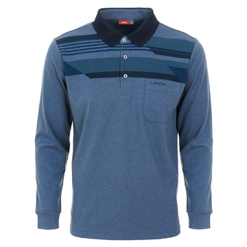 熱活印花POLO衫-蛋石藍(男264225070)