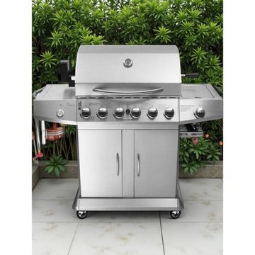 高檔不銹鋼燒烤爐燃氣燒烤架大型庭院別墅花園燒烤臺美式10人以上