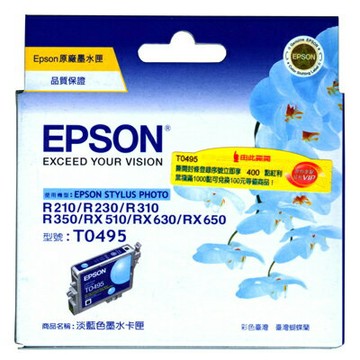 【文具通】EPSON R310/T049550墨水匣.淡藍 R1010261【APP滿額下單10%點數(單一帳號最高1000點)】9/30止