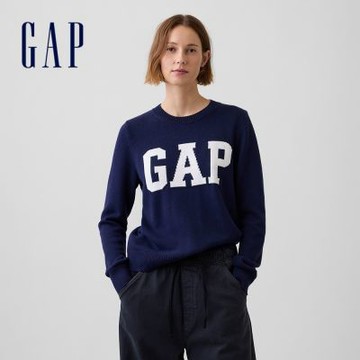 【GAP】Gap Logo圓領毛衣-海軍藍(910301)