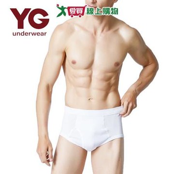 YG 新純棉羅紋三角褲 M~XL 100%天然棉 親膚 吸汗透氣 立體剪裁 柔軟【愛買】