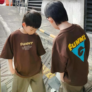 純棉新款日系潮牌短袖童裝男童t恤中大童帥氣兒童衣服男孩夏季 男童衣服 中小童夏裝T恤 速乾短T 運動短袖 男童短袖T恤