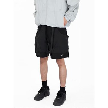 戶外速干短褲男士夏季大碼寬松美式休閑登山露營大口袋工裝傘兵褲