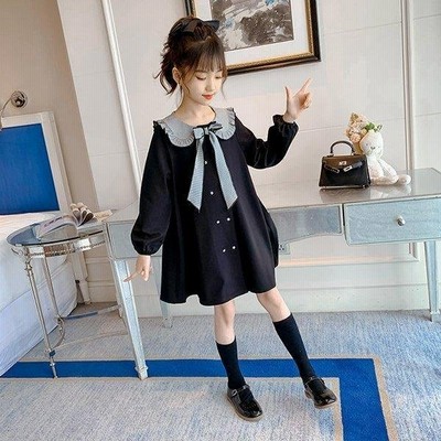 ワンピース キッズ 長袖ワンピース 子供服 女の子 秋 冬 ロングワンピース 蝶結び リボン 子供ドレス ジュニア フレア カジュアル 通販 Lineポイント最大get Lineショッピング