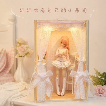 新上架👉邪修好物! 木盒手辦展示盒 透明蓋抽拉式娃娃展示櫃防塵收納盒禮物交換禮物 送朋友禮物