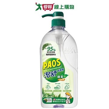 泡舒綠茶洗潔精1000g 壓瓶裝【愛買】