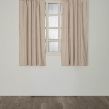 HOLA 和樂家居 查莉緹花大肚紗半腰窗簾 600g  270 x 165 x 1cm  芒草棕