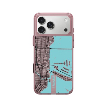 iPhone 17 Pro Max Clear (相機按鈕) 晶醺玫 - JOCR - Miami (Black Logo)