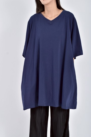 (F) liang liang寬鬆藍色短袖上衣