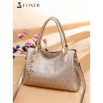 金狐貍真皮女包中年媽媽包大容量通勤單肩手提包高級托特生日禮物