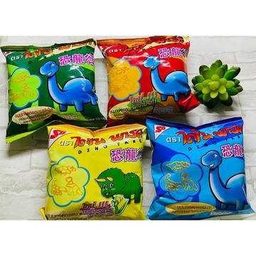 【現貨免運】泰國恐龍餅乾小包裝～暖心價$14 藍色黃色可素食❗️ 2024零食小孩最愛烤肉配酒露營團購必買