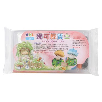 AKL 安可力 妮可輕質土  65g  1組  6色組  多色