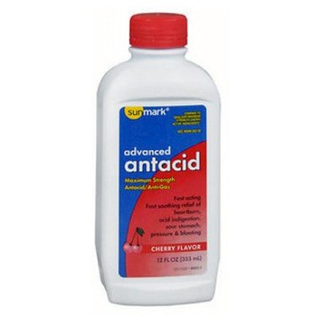 Antacid Liquid Maximum Strength Cherrry 12 oz by Sunmark