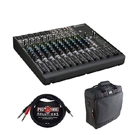 Mackie 1402VLZ4 14-Channel Compact Mixer with G-MIXERBAG-1515 Padded Nylon Mixer Equipment Bag ＆ PB-S3410 3.5 mm Stereo Breakout Cable, 10 feet Bundl