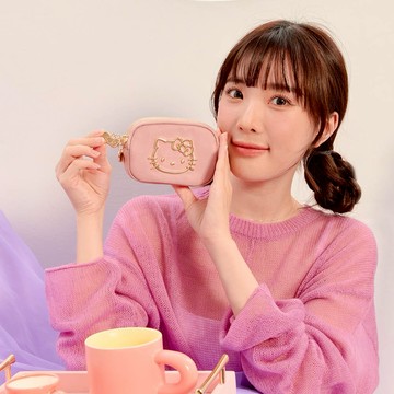 【Hello Kitty】金緻凱蒂-雙層零錢包-粉