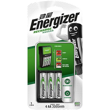 Energizer CHVCM4經濟型 充電器-附3號 4入2000mAh充電電池(即買即用)