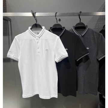 2024潮牌男裝夏季新款商務黑白灰色polo衫T恤2516/2518/2519