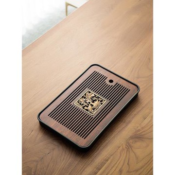 功夫茶具茶盤家用茶臺小型茶托盤輕奢干泡臺瀝水簡約蓄水盤儲水式