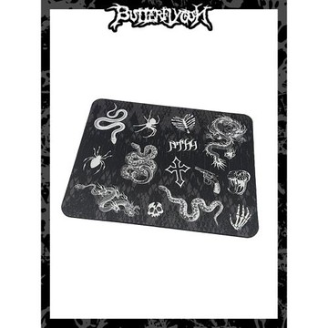 Butterflygun暗黑復古風龍與蛇圖案十字架小眾哥特原創無線鼠標墊