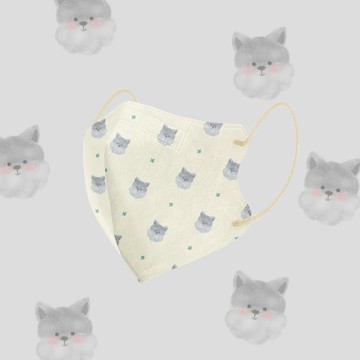 Fluffy手繪系列｜CHENYU辰昱 3D醫療透氣口罩(30入) 7-12歲 - 善良的小狗