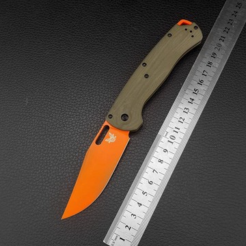 【原野】爆款蝴蝶BM15535綠色G10柄多功能折刀高硬度戶外野外求生防身