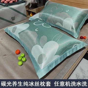 🔥臺灣出貨快🔥夏季高端可機洗枕頭套1200d純冰絲40*60寬邊枕皮30*50單衹一對