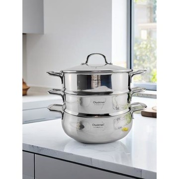 Chockmen18/10不銹鋼蒸籠格片墊架304蒸屜有柄可疊加用24262830cm