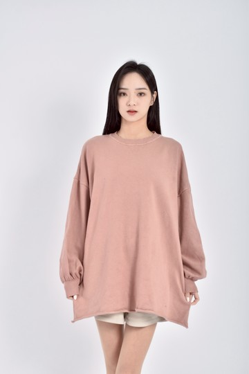 (2XL) 質感針織長袖粉色毛衣