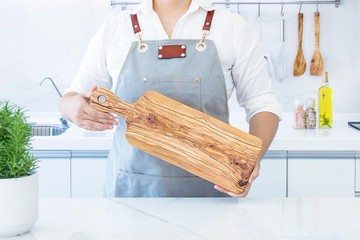 方面手把45公分長托盤-橄欖木-可選花紋