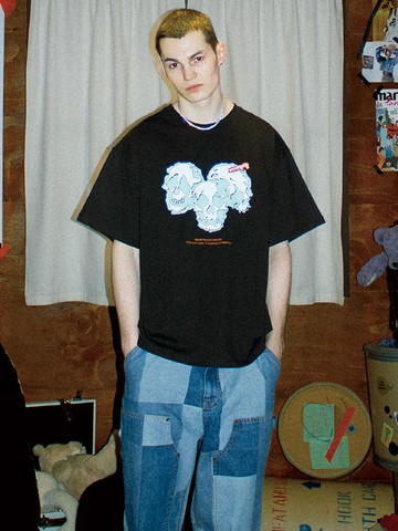 Three Double Kids T-shirt_Black