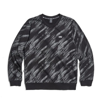 EDWIN 男款 車痕滿版印花長袖T恤 (黑色) #上衣