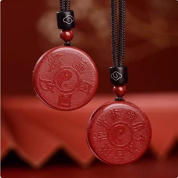 【巴黎精品】現貨+預購 硃砂項鍊朱砂吊墜子擋煞防小人轉運除穢淨化招財開運-五岳真形圖男女飾品2款a1jt86