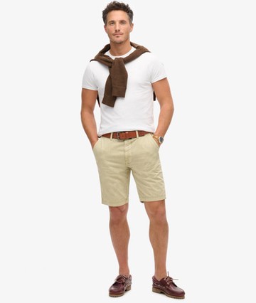 Superdry Men's Men's Vintage International Shorts Beige / Chateau Gray - Size: 32