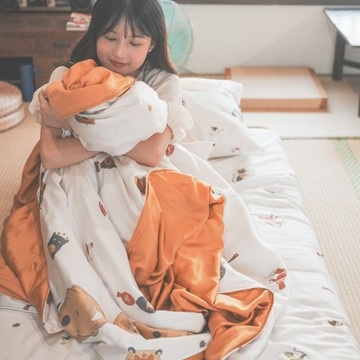 天絲(100支)床組 星際喵子▻禮盒包裝◅Q1加大床包三件組 專櫃級 100%天絲 台灣製 棉床本舖