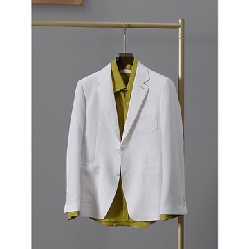 THEMASEE男裝|防曬服西服修身泡泡衫潮流外套上衣薄款夏季白色