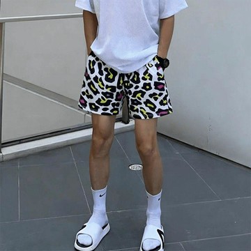 臺灣出貨 夏季高街籃球短褲美式訓練四分運動褲青少年男女休閒褲學生花褲子 五分褲 四分褲美式短褲
