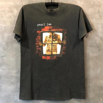 Pearl Jam珍珠醬樂隊歐美vibe風vintage復古搖滾潮流男女短袖T恤