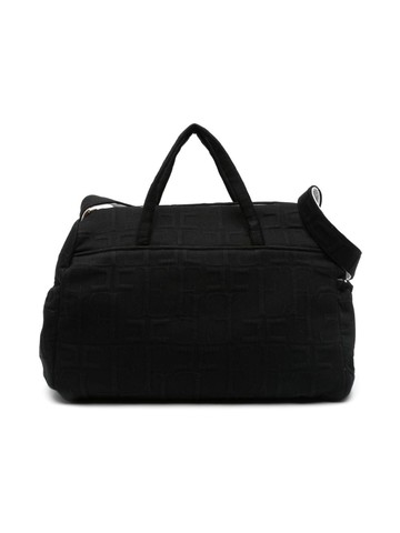 Elisabetta Franchi La Mia Bambina - monogram-jacquard changing bag - kids - Cotton/Polyester/Cotton - One Size - Black