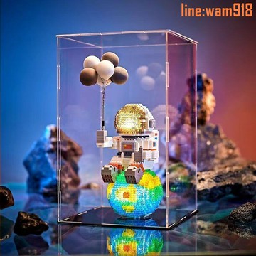 【店長推薦】微顆粒拼接小夜燈太空人積木發光益智玩具宇航員送女友擺件禮物
