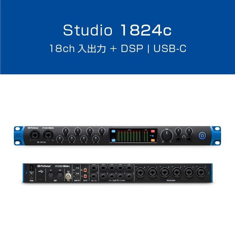 PreSonus Studio 1824c オーディオ MIDIインターフェース 24Bit 192kHz 18入力 18出力USB-C互換