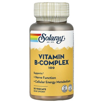 Solaray, 維生素 B 複合物 100，50 粒素食膠囊