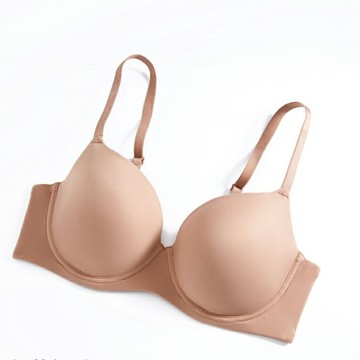 大碼無痕內衣薄款時尚新光面上托全罩杯大碼大胸顯小文胸【聚物優品】