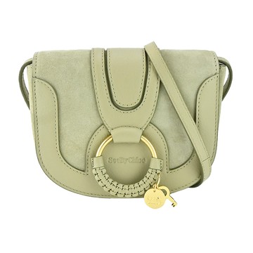 SEE BY CHLOE Mini Hana麂皮馬鞍斜背包（陶綠） _廠商直送