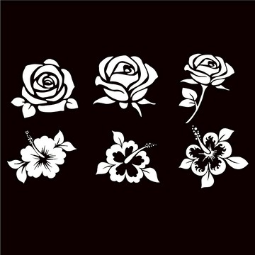 花朵 反光貼紙 車貼 3M材料 扶桑花 朱槿 玫瑰花 玫瑰 1份為1張