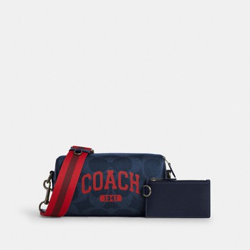 AXEL 經典 SIGNATURECOACH圖案斜背手袋