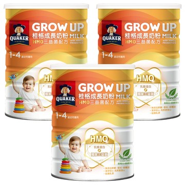 QUAKER 桂格 健康三益菌配方成長奶粉 1~4歲  1500g  3罐
