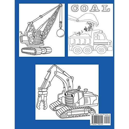 Big Construction Coloring Book: Including Excavators, Cranes, Dump Trucks,