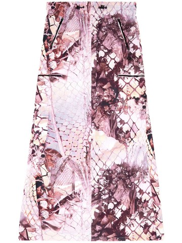 Diesel - O-Diamy-N1 snake-print skirt - women - Polyamide - 44 - Pink