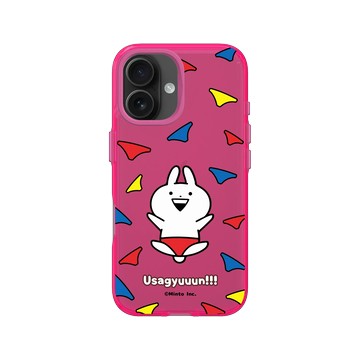 iPhone 16 Clear 粉漾桃 - Usagyuuun 小突兔 - 撞色系褲褲