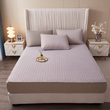 A類2025新款床單款印花純色小清新冰絲涼感乳膠席席子涼席三件套